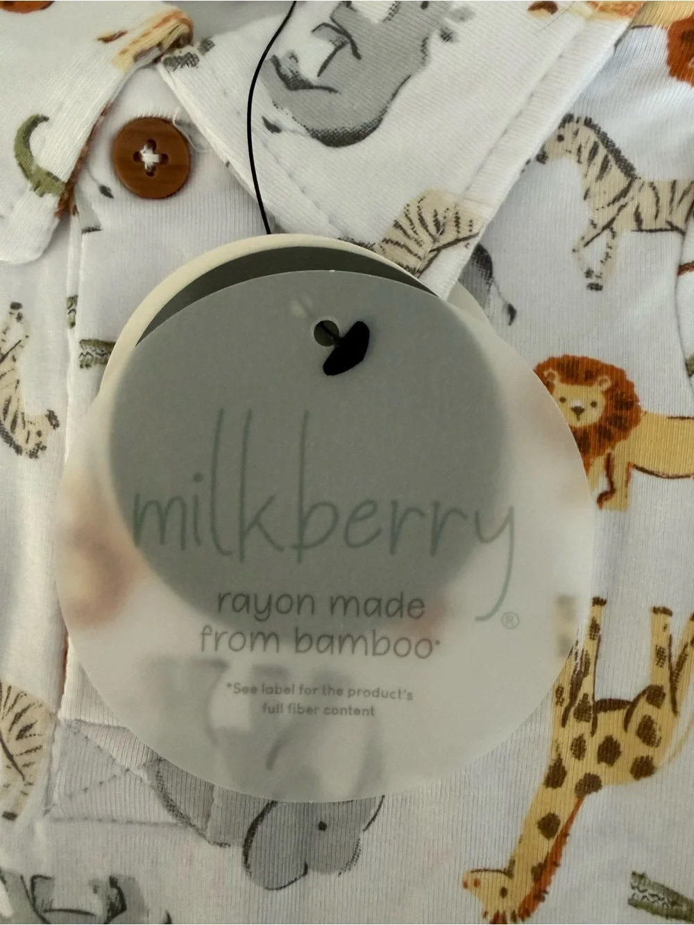 Milkberry Baby Romper with Safari Animal Print